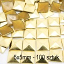 Pyramídy Thermojet cvočky kamienky Gold 5mm 100 ks