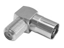 Anténny adaptér TV/gn-F/gn uhlový HQ 75Ohm