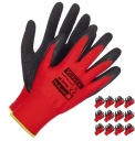 Pracovné rukavice 10 XL RED LATEXové rukavice 12 párov