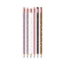 3 x ceruzka Interdruk Rose Gold HB s gumou