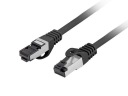 PATCHCORD CAT.8.1 S/FTP LSZH CU 1M BLACK FLUKE PASSED LANBERG