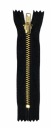 Nerozoberateľný kovový zips, čierny, 20 cm