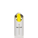 Biela LED vložka do sviečky so strieborným vnútrom a 12 cm žltým krížom