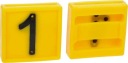 Obojok číslo 1 žltý 45x45mm / 10 kusov 30600