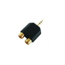 AUDIO Jack konektor 3,5st-2nd RCA gold / ZLA0299