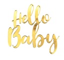 Bočná ozdoba na tortu Hello Baby Golden Plexi Mirror