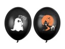 Čierne gumené BALÓNKY NA HALLOWEEN - 5 ks