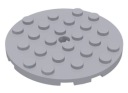 LEGO okrúhly tanier 6X6 SVETLO SIVÁ 11213