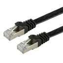 LAN FTP Cat.6 plochý čierny 1m kábel