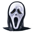 Plastová maska ​​s kapucňou Halloween Scream