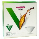 Hario papierové filtre na prekvapkávanú kávu V60 VCF-01 biele 1 bal x 40 ks (BOX)