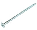 10X skrutka M6 x 120 mm plochá hlava na imbusový kľúč, nábytková skrutka metrická skrutka