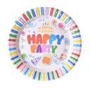 HAPPY PARTY narodeninové papierové taniere 18 cm