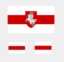 NÁLEPKY NÁLEPKY BIELORUSKO VLAJKA BIELORUSKO 3 ks