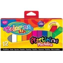 Plastelína štvorcová 12 farieb COLORINO 57417PTR