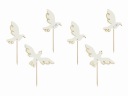 TOPPERS ozdoby na tortu zberačky COMMUNION DOVES 14 cm 6 ks