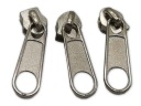 Strieborný jazdec na páskový zips 3mm, 3 ks