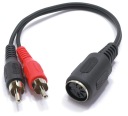 ADAPTÉR DIN 5 KOLÍKOVÁ ZÁSUVKA 2X RCA ZÁSTRČKA VITALCO