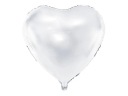 Srdiečkový fóliový balónik 45cm biely Party Deco