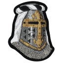 VELCRO NÁŠIVKA Topfhelm PRILBA CRUSADER M-Tac ŠEDÁ