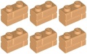 LEGO 98283 TEHLA 1x2 nugát stredná NOVINKA (6g) 6 ks.