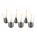 E27 LED guľová žiarovka vlákno 2W 200lm = 20W neutrálna 4000K dekoratívna