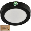 LED stropné svietidlo prisadené na povrch 12W 1200lm 4000K neutrálne čierne okrúhle