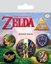Špendlíky na oblečenie The Legend Of Zelda Sada 5 špendlíkov, 2,5 cm
