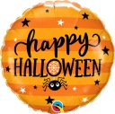 SPIDER Happy Halloween fóliový balón 45 cm na HEL