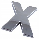 F5V37 ZNAK PÍSMENO CHROMOVANÉ PÍSMENO x X VEĽKÉ 5,6 cm