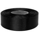 Stuha saténová 25mm 27mb ČIERNA