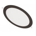 LED PANEL Čierny, Zápustný, Zápustný, 12W, Okrúhly