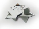 Akrylová hviezda ZRKADLO 5x4,8 cm LS-80 2 kusy