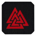 VELCRO NÁŠIVA LASEROVÝ VÝROBNÝ SYMBOL VALKNUT M-TAC ČIERNA A ČERVENÁ