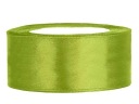 Saténová stuha 25 mm / 25 m jablkovo zelená