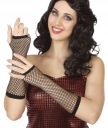 DLHÉ SIEŤOVANÉ RUKAVICE ČIERNA RETRO 20. DISCO