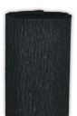 Krčený hodvábny papier - čierny, 50 x 200 cm