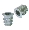 Zásuvka 10x M5 x 10 mm, oceľová nábytková vložka skrutkovaná do dreva