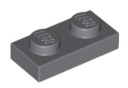 LEGO TANIER 1X2 TMAVO SIVÁ Č. 3023 PRE 4 KS