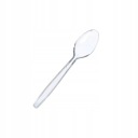 Plastové lyžice, príbory, pevné, hrubé, priehľadné, 14 cm, LUX, 100 ks