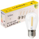 5x E27 LED 1W vláknová žiarovka PLASTOVÁ PRE GIRLAND