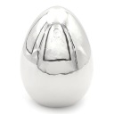 Keramické veľkonočné vajíčko 9 cm STRIEBORNÉ