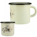 HRNČEK SMALTOVANÝ 400ML JASMÍNOVÝ HRNIČ NA MLIEČKO 8CM