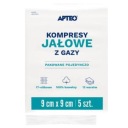 STERILNÉ PLYNOVÉ KOMPRESY APTEO STAROSTLIVOSŤ 9 CMX9 CM 17 NITÍ 5 KS JEDNODUCHÉ BALENIE