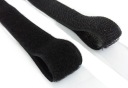 Páska na suchý zips 20 mm, samolepiaca, čierna, sada