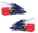Nálepka s vlajkou Poľska Nálepky Európskej únie