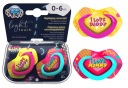 CANPOL ukľudňujúci cumlík 0-6m NEON LOVE 2 ks.