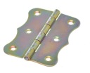 Dekoračný stavebný záves 80x60mm RETRO žltý pozink 10 ks