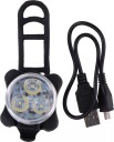 Predné LED svetlo na bicykel na predné riadidlá, dobíjacie USB DUNLOP