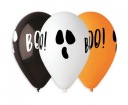 BALÓNKY HALLOWEEN BOO GHOST BLACK ORANGE 5 ks